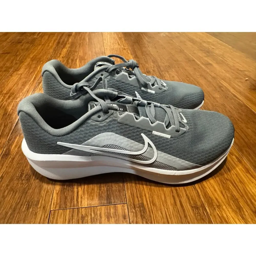 Nike Downshifter 13 Grey Platinum White Sneakers Men size 10 Run walk gym